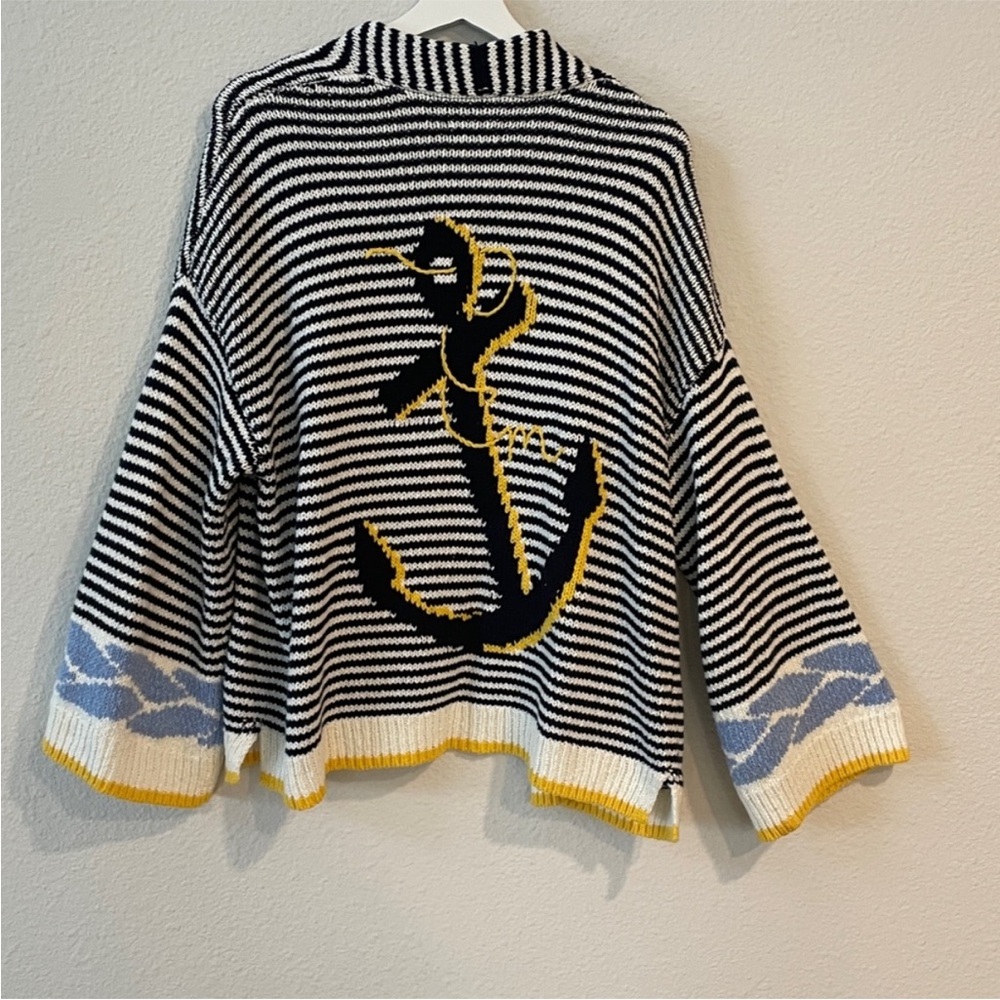 Maeve Portside Cardigan in Nautical Motif - Picture 4 of 8